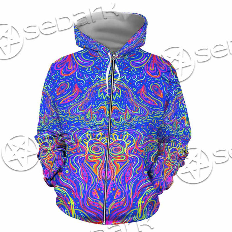 Psychedelic Trippy Abstract Mandala SED-0979 Hoodie & Zip Hoodie