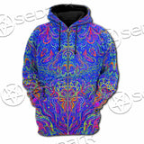 Psychedelic Trippy Abstract Mandala SED-0979 Hoodie & Zip Hoodie Raglan