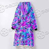 Magic Mushrooms Psychedelic Hallucination SED-0981 Oversized Sherpa Blanket Hoodie