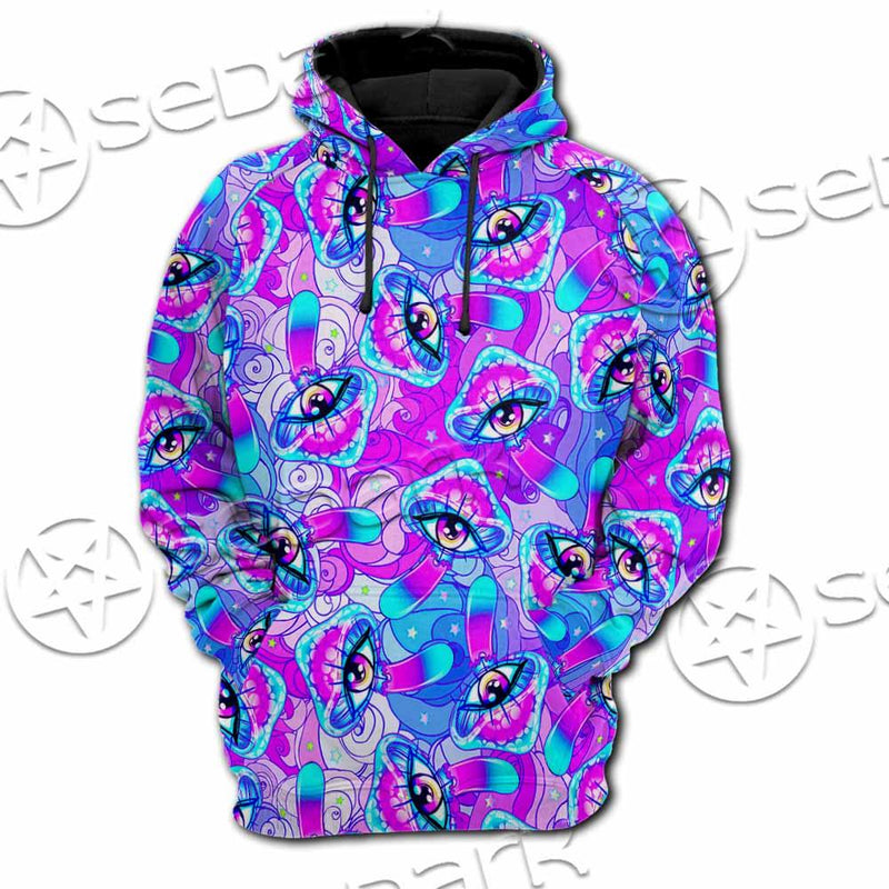 Magic Mushrooms Psychedelic Hallucination SED-0981 Hoodie & Zip Hoodie Raglan