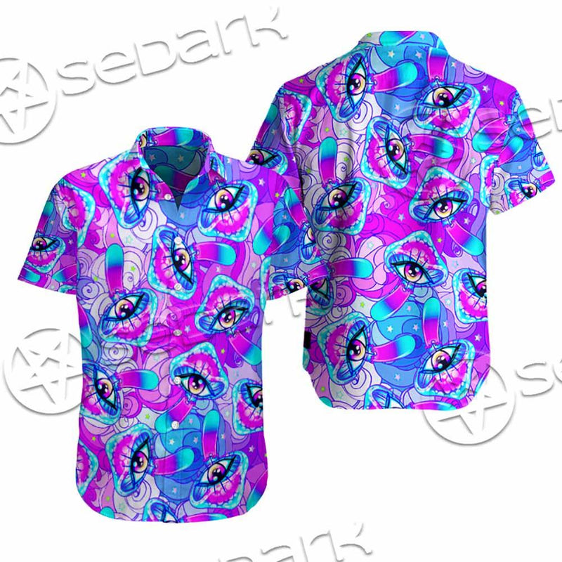 Magic Mushrooms Psychedelic Hallucination SED-0981 Shirt Allover
