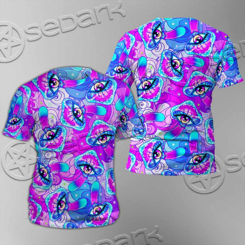 Magic Mushrooms Psychedelic Hallucination SED-0981 Unisex T-shirt