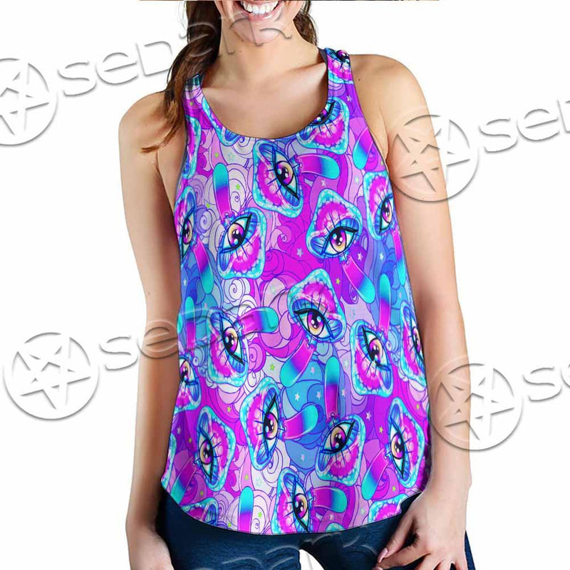 Magic Mushrooms Psychedelic Hallucination SED-0981 Women Tank Top