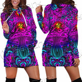 Psychedelic Trippy Colorful SED-0982 Hoodie Dress