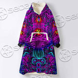 Psychedelic Trippy Colorful SED-0982 Oversized Sherpa Blanket Hoodie