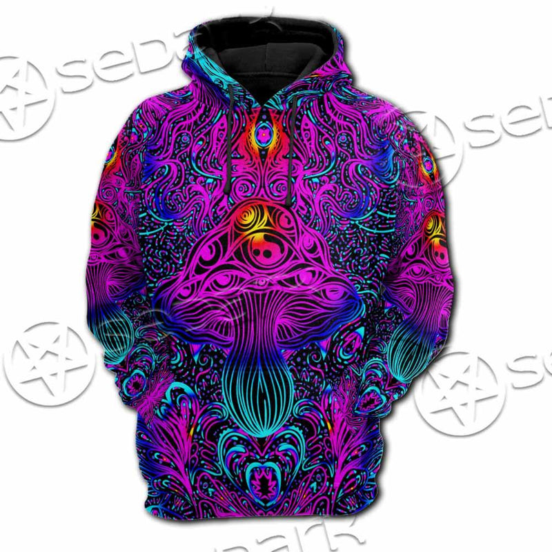 Psychedelic Trippy Colorful SED-0982 Hoodie & Zip Hoodie Raglan