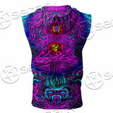Psychedelic Trippy Colorful SED-0982 Zip Sleeveless Hoodie
