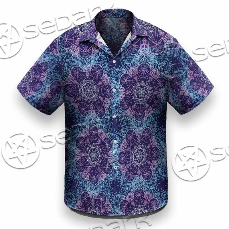 Sacred Geometric Pattern Metatron Cube SED-0983 Shirt Allover