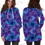 Sacred Geometric Pattern Metatron Cube SED-0983 Hoodie Dress
