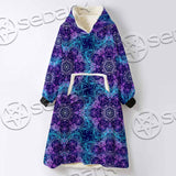 Sacred Geometric Pattern Metatron Cube SED-0983 Oversized Sherpa Blanket Hoodie