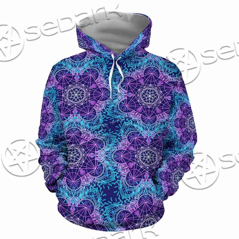 Sacred Geometric Pattern Metatron Cube SED-0983 Hoodie & Zip Hoodie