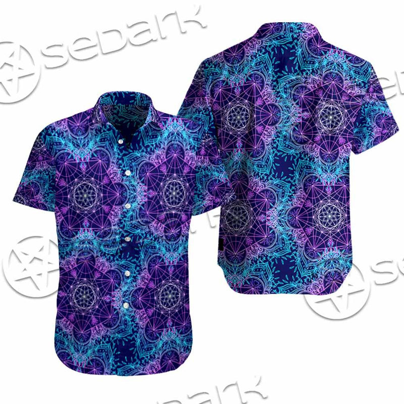 Sacred Geometric Pattern Metatron Cube SED-0983 Shirt Allover