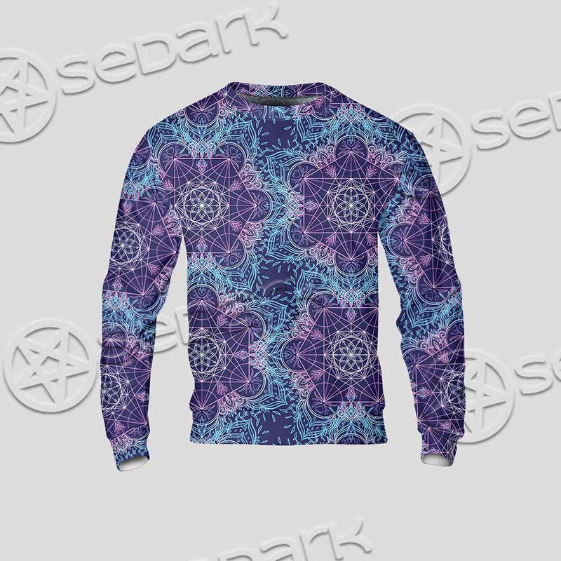 Sacred Geometric Pattern Metatron Cube SED-0983 Unisex Sweatshirt