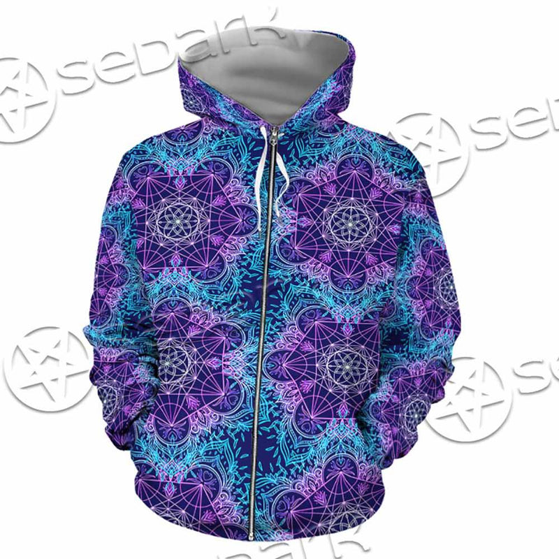 Sacred Geometric Pattern Metatron Cube SED-0983 Hoodie & Zip Hoodie
