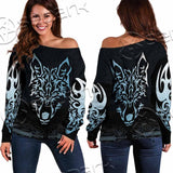 Viking Wolf SED-0987 Off Shoulder Sweaters