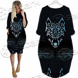 Viking Wolf SED-0987 Batwing Pocket Dress