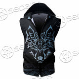 Viking Wolf SED-0987 Zip Sleeveless Hoodie