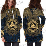 Odin Rune Celtic Shield SED-0989 Hoodie Dress