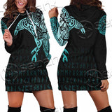 Vikings The Raven Of Odin Tattoo SED-0990 Hoodie Dress