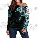 Vikings The Raven Of Odin Tattoo SED-0990 Off Shoulder Sweaters