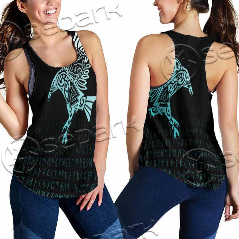 Vikings The Raven Of Odin Tattoo SED-0990 Women Tank Top