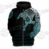 Vikings The Raven Of Odin Tattoo SED-0990 Hoodie & Zip Hoodie Raglan