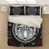 Horned Baphomet Upside Down Cross SED-0991 Bed set
