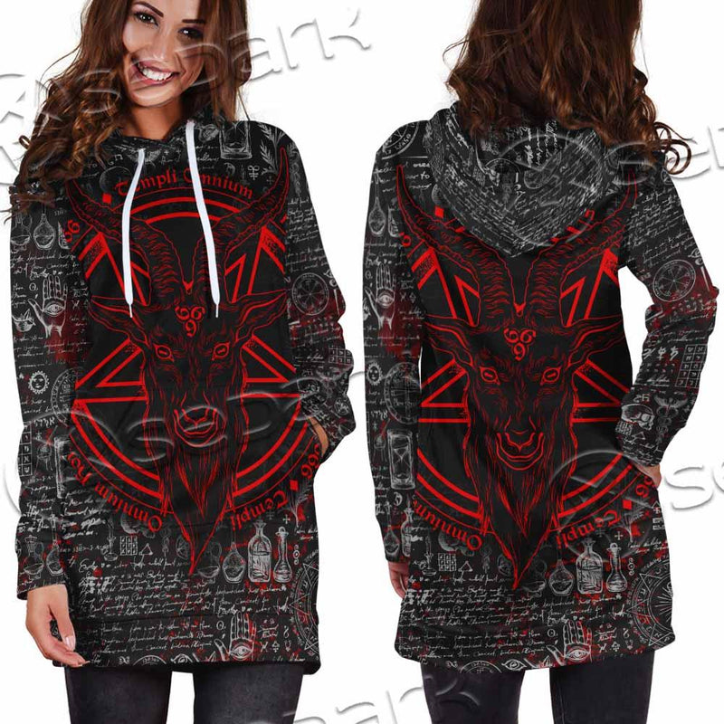 Bloody Goat Head SED-0992 Hoodie Dress