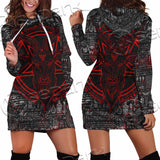 Bloody Goat Head SED-0992 Hoodie Dress