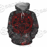 Bloody Goat Head SED-0992 Hoodie & Zip Hoodie