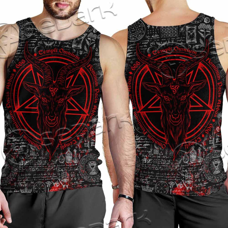 Bloody Goat Head SED-0992 Men Tank-tops