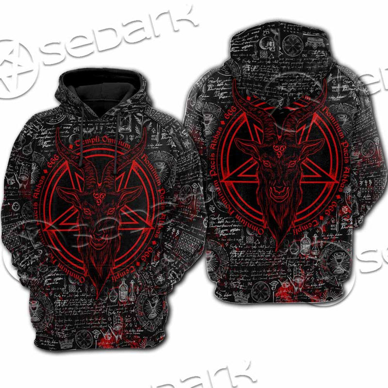 Bloody Goat Head SED-0992 Hoodie & Zip Hoodie Raglan