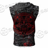 Bloody Goat Head SED-0992 Zip Sleeveless Hoodie