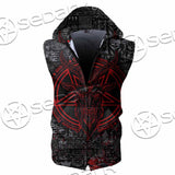 Bloody Goat Head SED-0992 Zip Sleeveless Hoodie