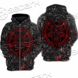Bloody Goat Head SED-0992 Hoodie & Zip Hoodie Raglan