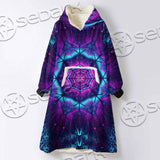 Cosmic Of Purple And Black Laser Lights SED-0995 Oversized Sherpa Blanket Hoodie