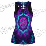 Cosmic Of Purple And Black Laser Lights SED-0995 Women Tank Top