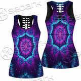 Cosmic Of Purple And Black Laser Lights SED-0995 Women Tank Top