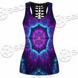 Cosmic Of Purple And Black Laser Lights SED-0995 Women Tank Top