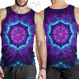 Cosmic Of Purple And Black Laser Lights SED-0995 Men Tank-tops