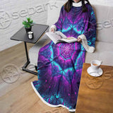 Cosmic Of Purple And Black Laser Lights SED-0995 Sleeved Blanket