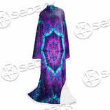 Cosmic Of Purple And Black Laser Lights SED-0995 Sleeved Blanket
