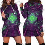 Futuristic Science-Fiction Abstract SED-0996 Hoodie Dress