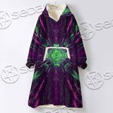 Futuristic Science-Fiction Abstract SED-0996 Oversized Sherpa Blanket Hoodie
