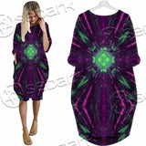 Futuristic Science-Fiction Abstract SED-0996 Batwing Pocket Dress
