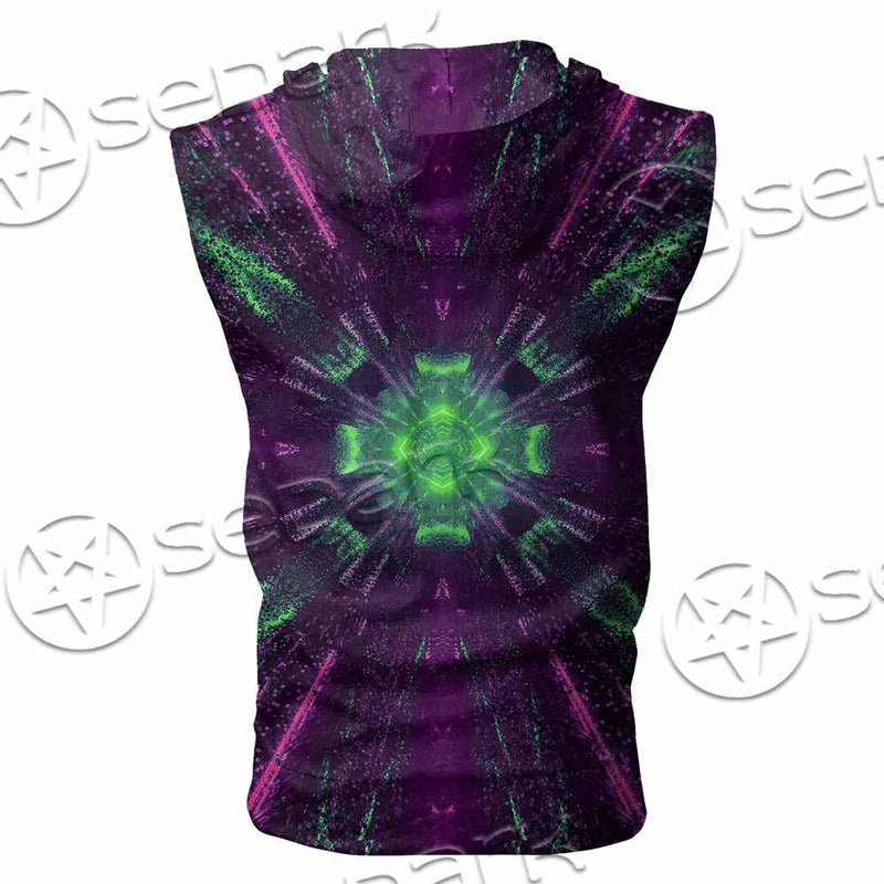 Futuristic Science-Fiction Abstract SED-0996 Zip Sleeveless Hoodie