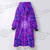Psychedelic Glowing Abstract Neon Light SED-0997 Oversized Sherpa Blanket Hoodie