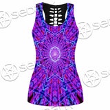 Psychedelic Glowing Abstract Neon Light SED-0997 Women Tank Top