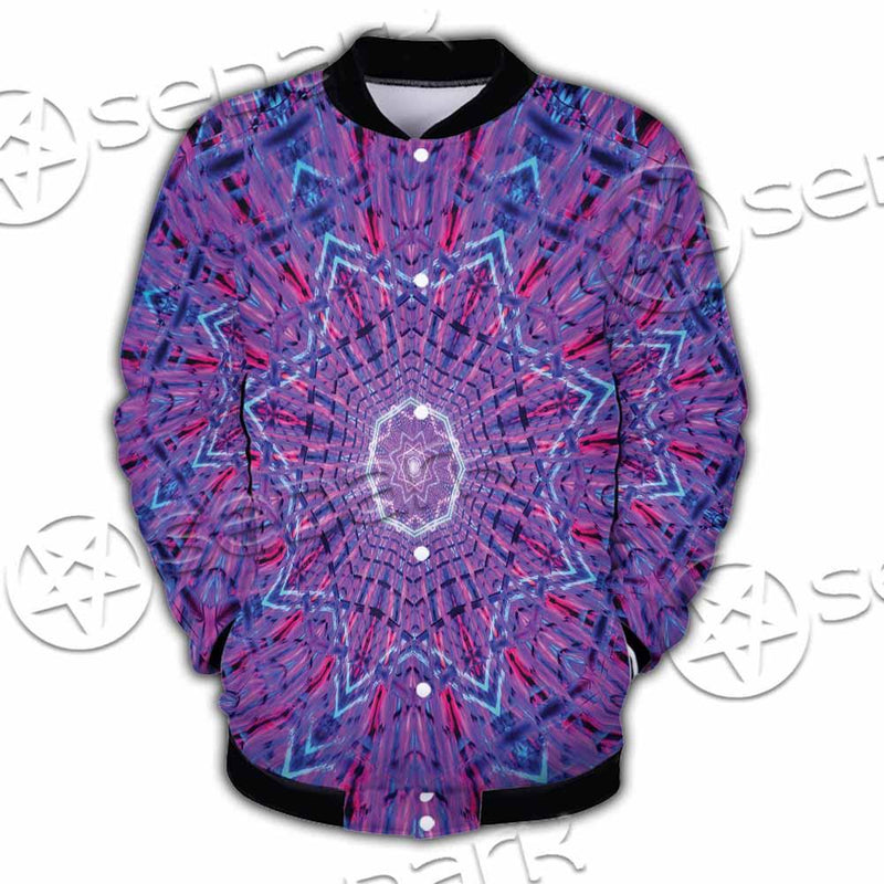 Psychedelic Glowing Abstract Neon Light SED-0997 Button Jacket