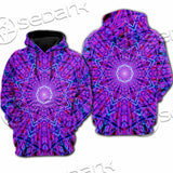 Psychedelic Glowing Abstract Neon Light SED-0997 Hoodie & Zip Hoodie Raglan